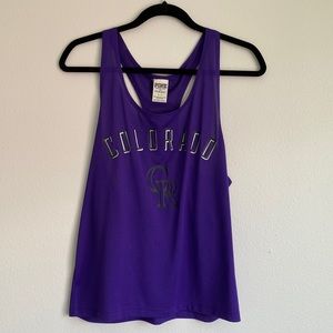 Victorias Secret Pink Colorado Rockies Razorback Jersey Tank Top